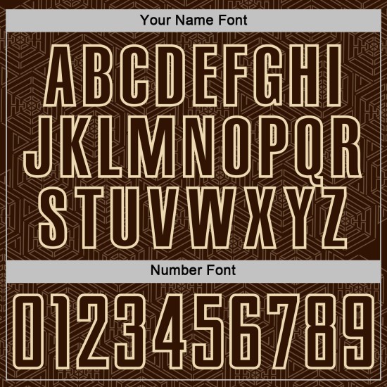 Brown Shape Sports Jersey Cream Sublimation Custom Soccer Geometric Uniform Brown Shape Sports Jersey Cream Sublimation Custom Soccer Geometric Uniform