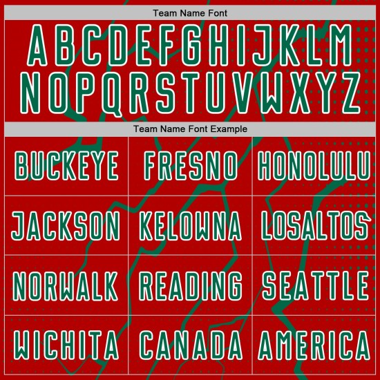 Red Sports Lightning Uniform Custom Kelly Jersey Soccer Green-White Sublimation Red Sports Lightning Uniform Custom Kelly Jersey Soccer Green-White Sublimation