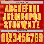 Jersey Sublimation Soccer Lightning Gold-White Sports Red Custom Uniform