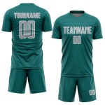 Sublimation Gray-White Geometric Uniform Jersey Custom Shape Soccer Sports Teal Sublimation Gray-White Geometric Uniform Jersey Custom Shape Soccer Sports Teal