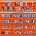 Custom Shape Uniform Sports Geometric Soccer Jersey Sublimation Orange Royal-White Custom Shape Uniform Sports Geometric Soccer Jersey Sublimation Orange Royal-White