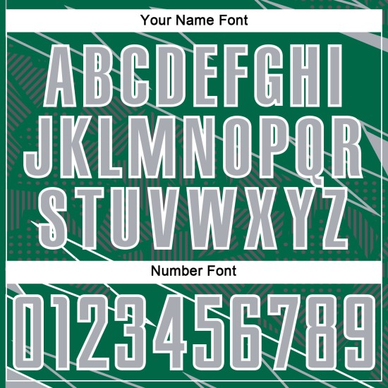 Custom Uniform Jersey Sports Sublimation Soccer Kelly Lines Gray-White Green Custom Uniform Jersey Sports Sublimation Soccer Kelly Lines Gray-White Green