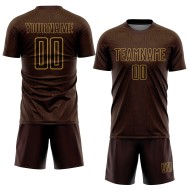 Geometric Jersey Old Custom Sports Gold Uniform Soccer Brown Shape Sublimation Geometric Jersey Old Custom Sports Gold Uniform Soccer Brown Shape Sublimation
